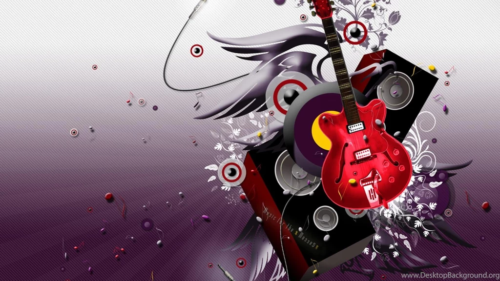 3D ABSTRACT GUITAR WALLPAPER   (
