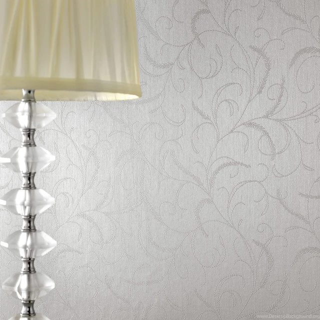 Leaf Scroll Silver Mist Modern Wallpapers By Graham & Brown