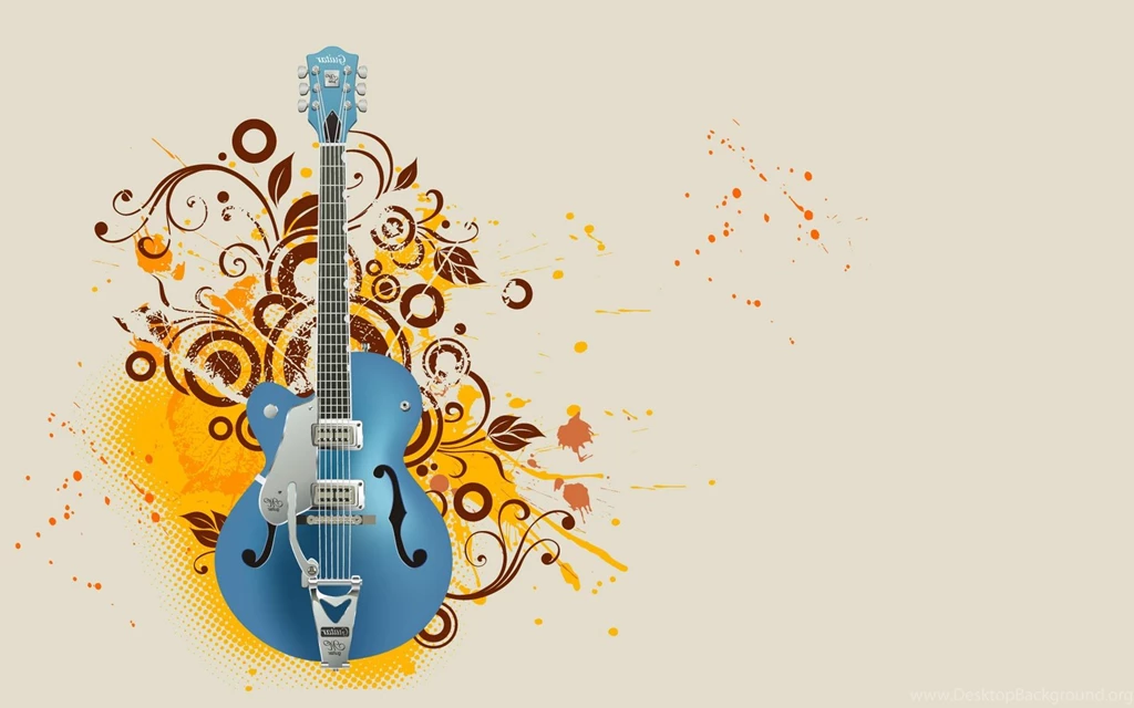 Calm Guitar Abstract Graphic Wallpapers