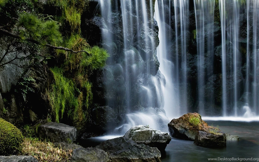 Tropical Waterfall Desktop Wallpapers
