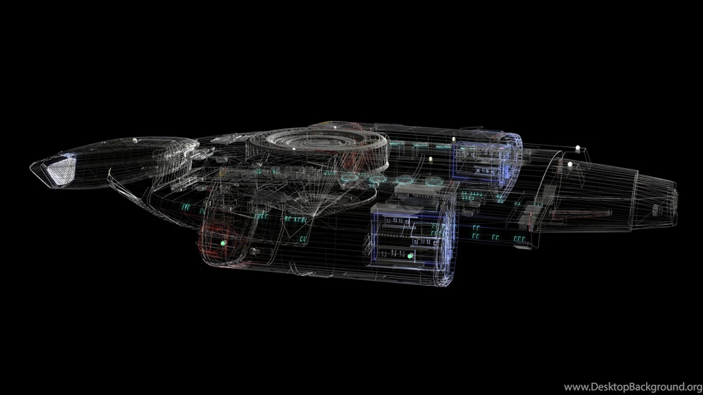 USS Defiant Wireframe Star Trek Wallpapers » WallDevil Best ...