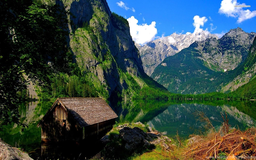 Stilt Cabin On A Mountain Lake Wallpapers » WallDevil Best Free ...