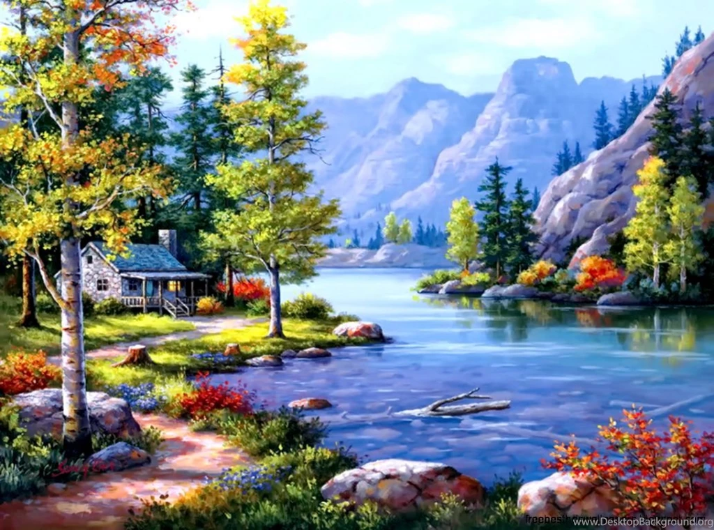Mountain Cabin Scenery Wallpapers