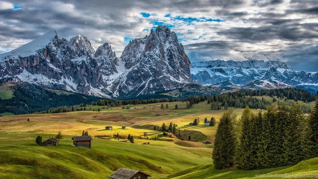 Hill Nature Sky Mountain Cabin Cloud Snowy Mountains Snow HD ...