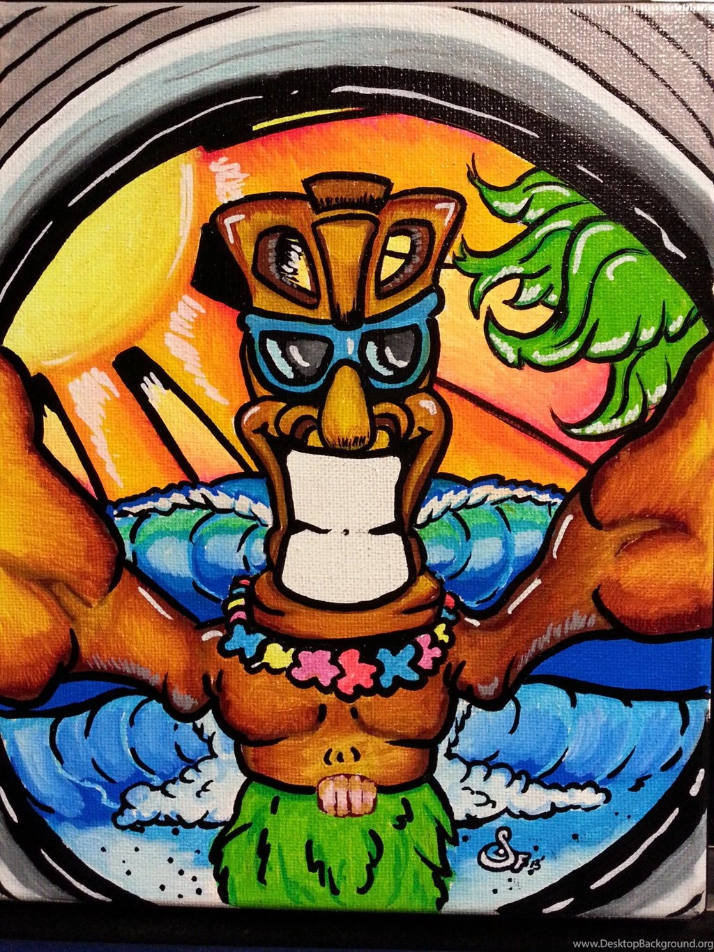 Sean Farmer Surf Art Tiki Attention Grab By SPLDRAGER On DeviantArt