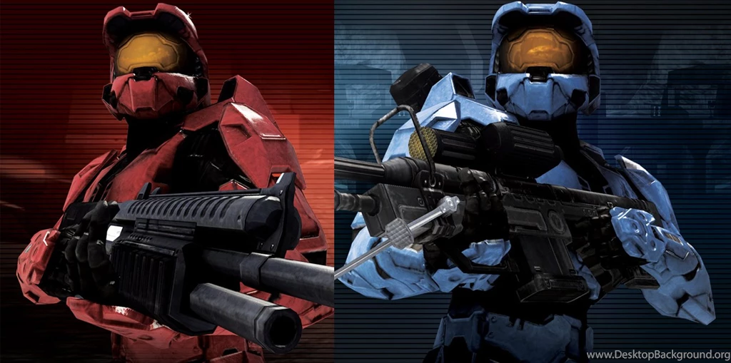 Red Vs Blue Top Cartoon & Movie Characters Desktop Background