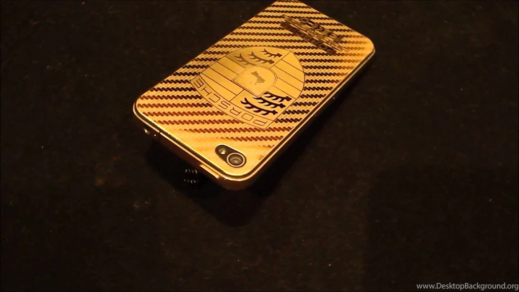 REAL 24K Gold Plated Iphone 4 Rear Backplate, Porsche Logo   YouTube