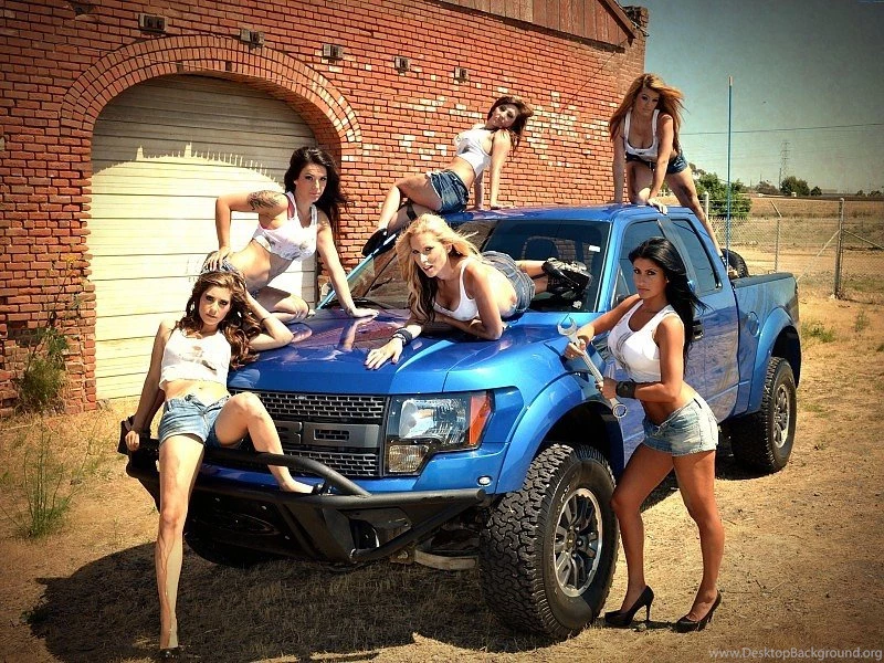 Babes & Ford Raptor Free Desktop Backgrounds And Wallpapers