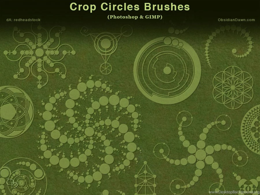 Crop Circles Photoshop And GIMP Brushes By Redheadstock On DeviantArt
