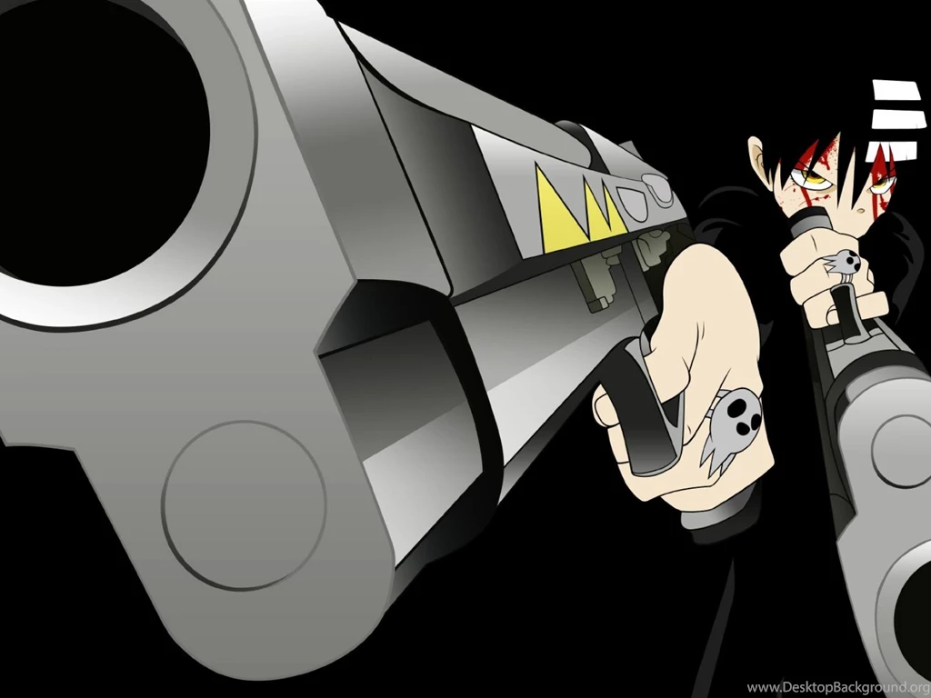 Wallpapers Boy Black And White Soul Eater Anime Dark Eyes Gun Hair ...