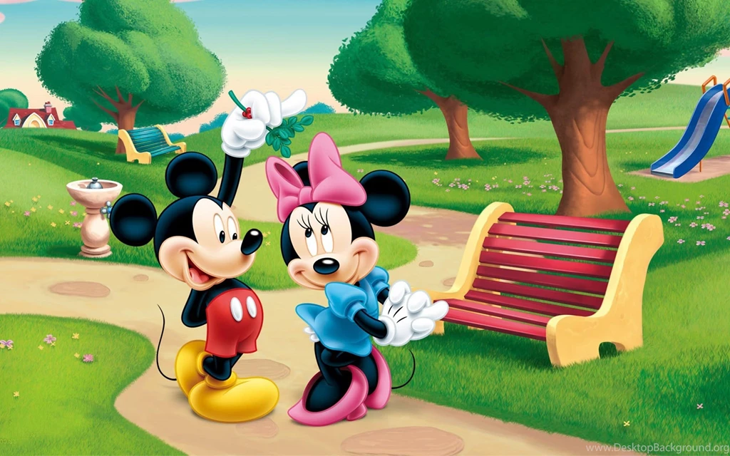 Lovely Couple Cartoon Mickey And Minnie HD Wallpapers
