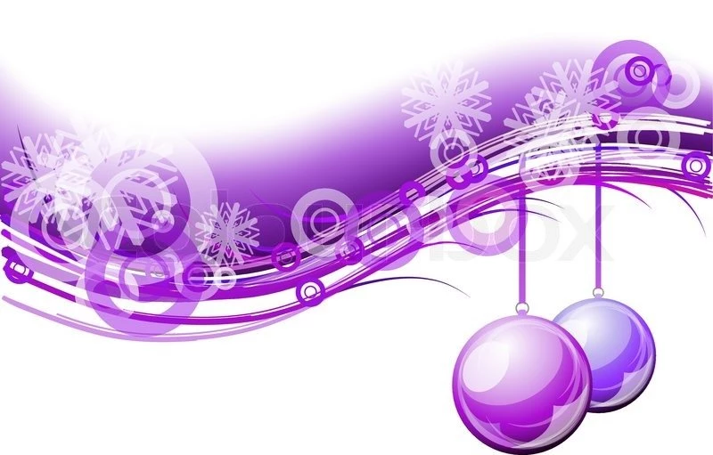 Purple Christmas Backgrounds With Balls