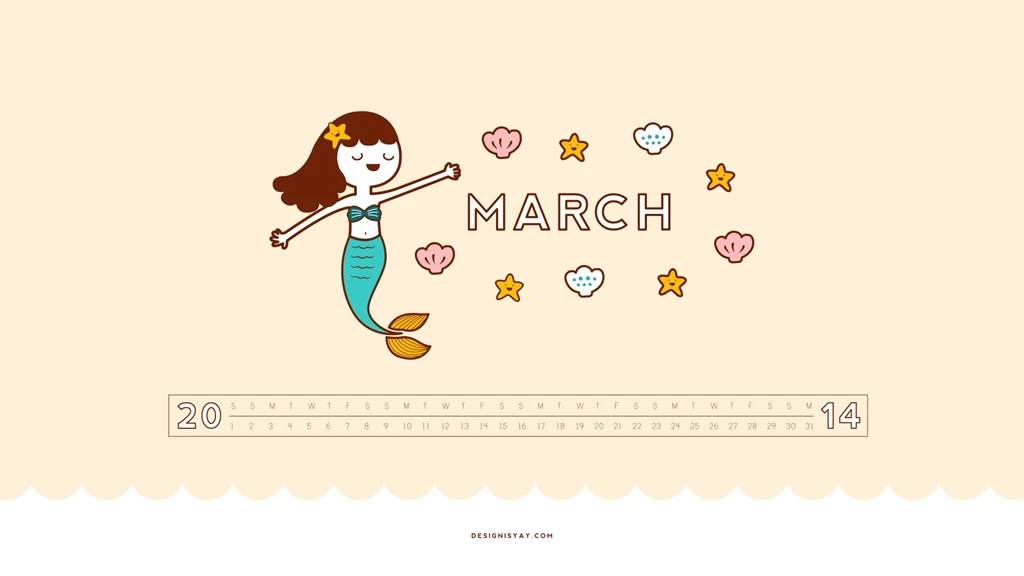 DESKTOP WALLPAPER CALENDAR MARCH 2014 Design Is Yay !