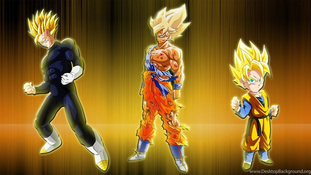 Gohan And Goku Super Saiyan Dragon Ball Z Wall