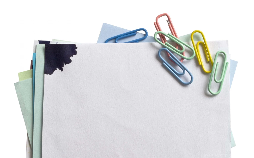 Download Wallpapers 3840x2400 Paper, Staples, Sheets, White ...