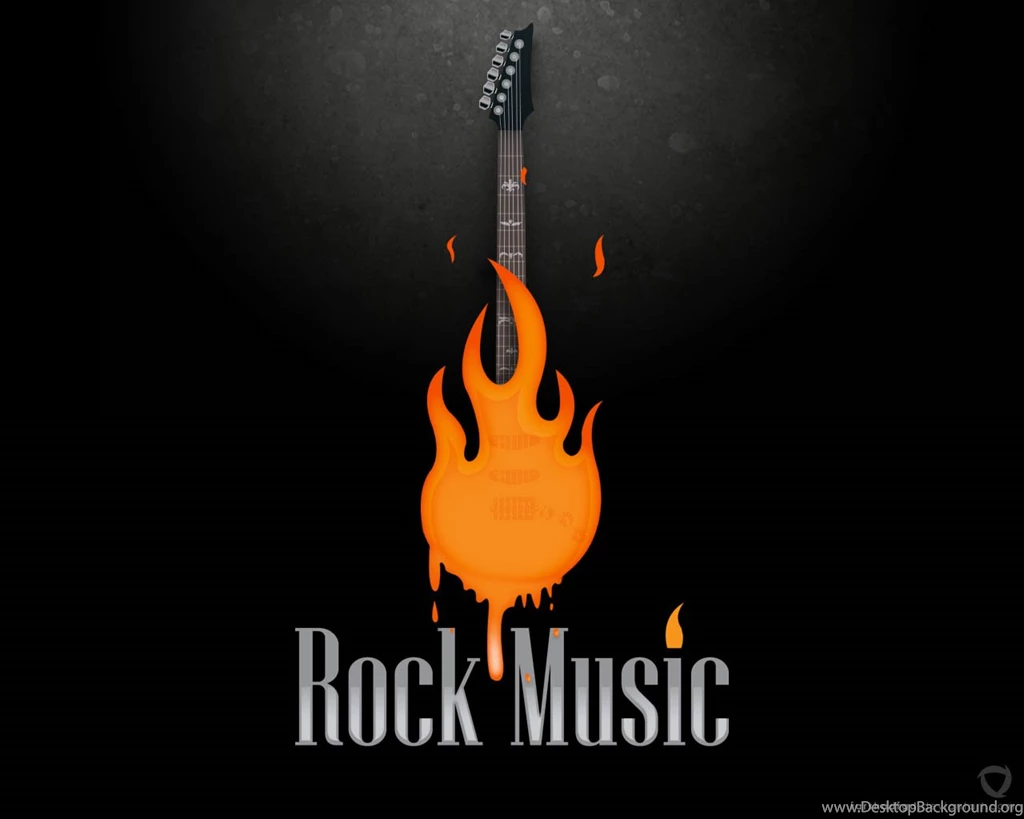 Accessible Novelties: The Rock Guitar Fire Wallpapers