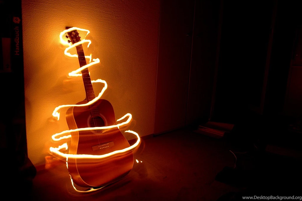 Guitar Fantasy Fire Glow Hd   1600x1064 IWallHD   Wallpapers HD