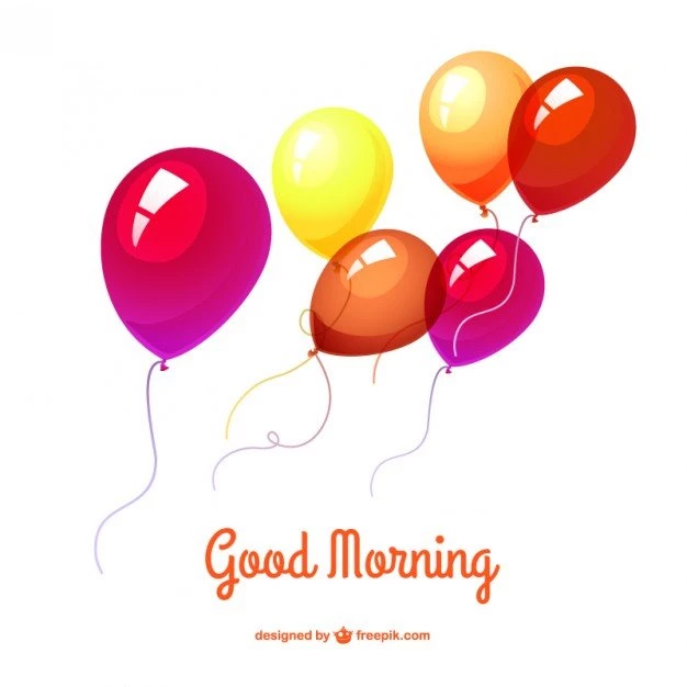 Good Morning Backgrounds With Balloons Vector
