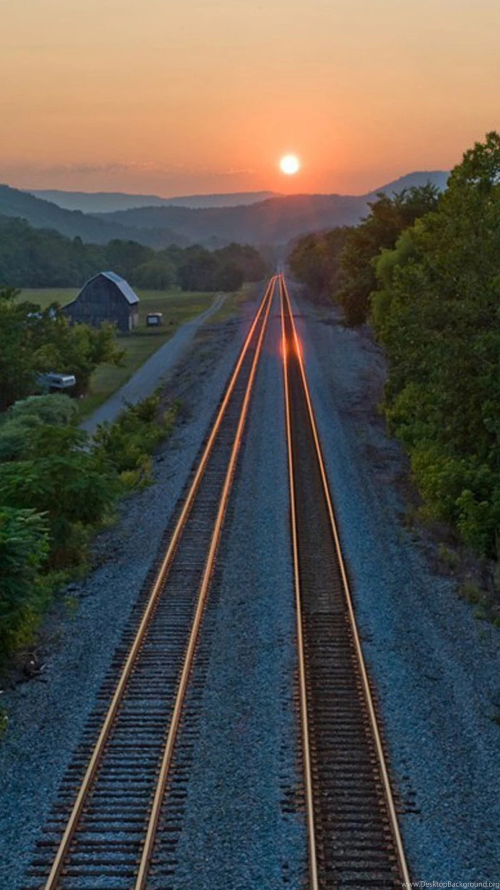 Sunset Railway Galaxy S5 Wallpapers.jpg