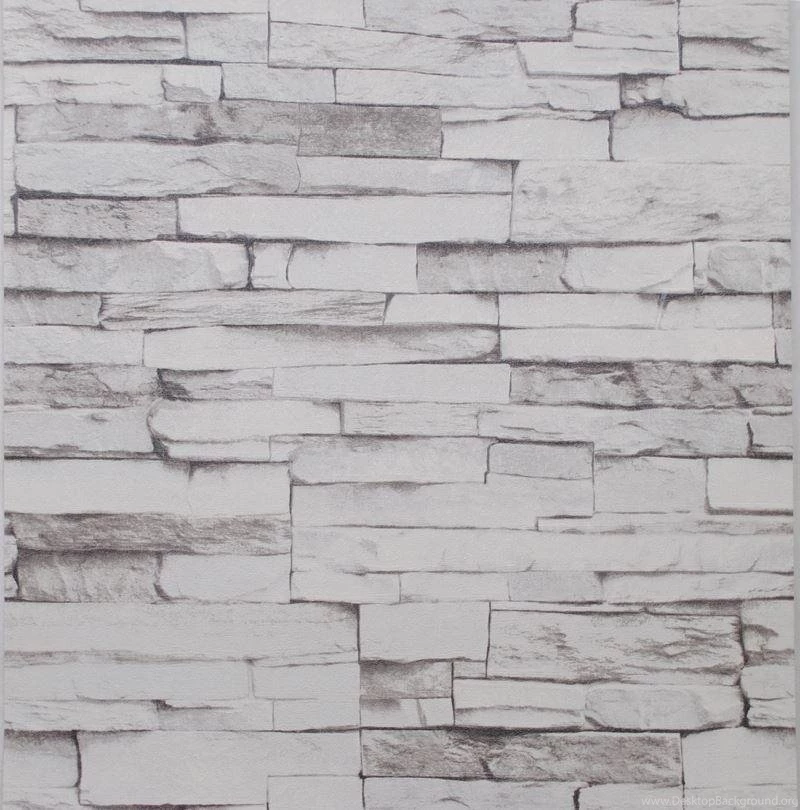 Nature Textured Embossed Stone Brick Wallpapers 3D Effect Wall ...
