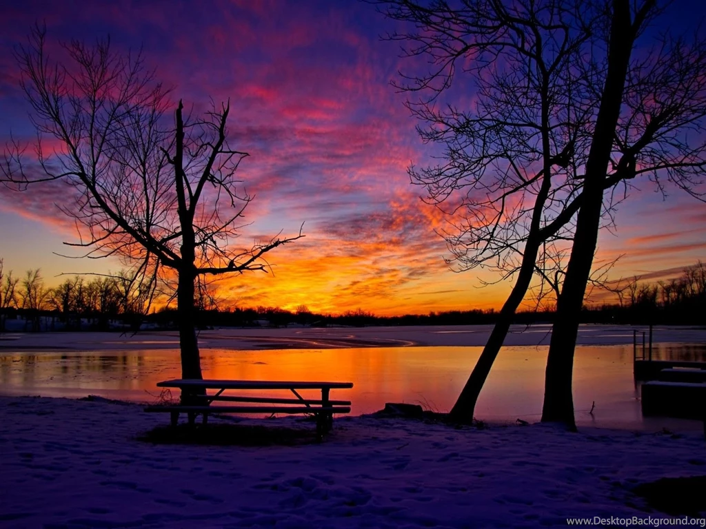 Winter Sunset Wallpapers Wallpapers Cave