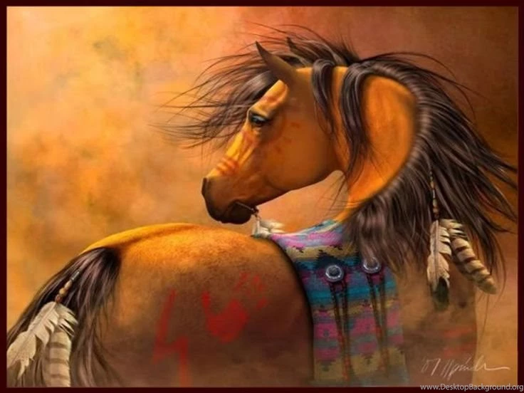 Native American Horse Painting, American, Art, Horse, Native ...