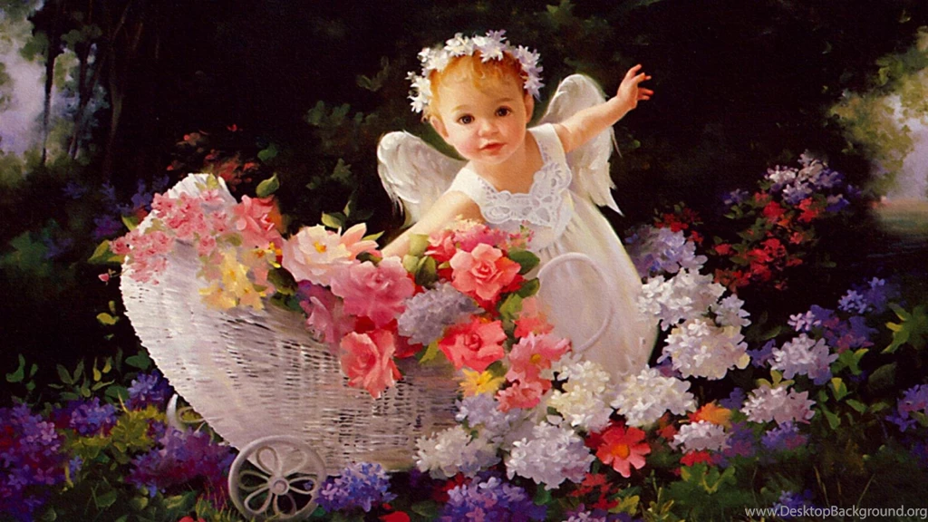 Wallpapers Baby Fairys With Flower X Free Widescreen Hd Angel ...