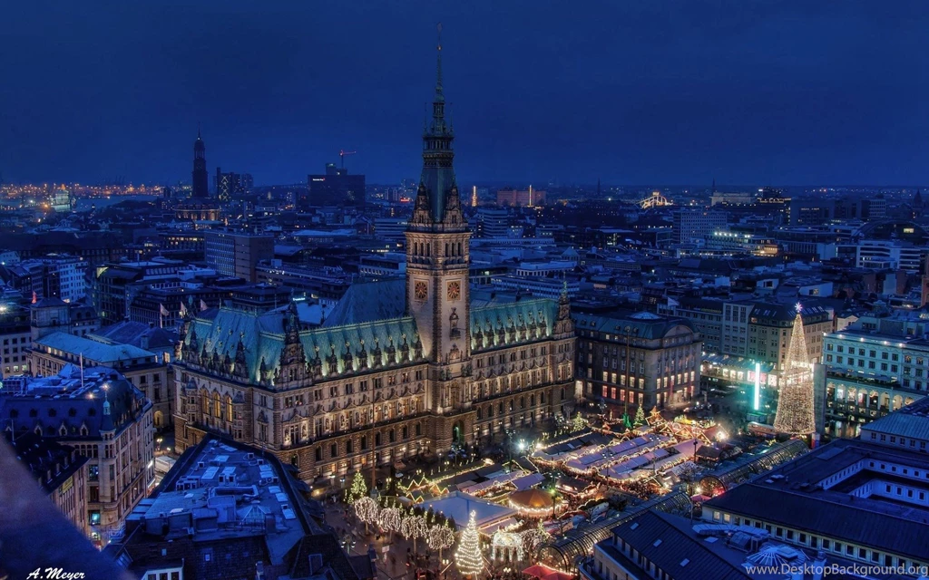Belgium City At Night Wallpaper.
