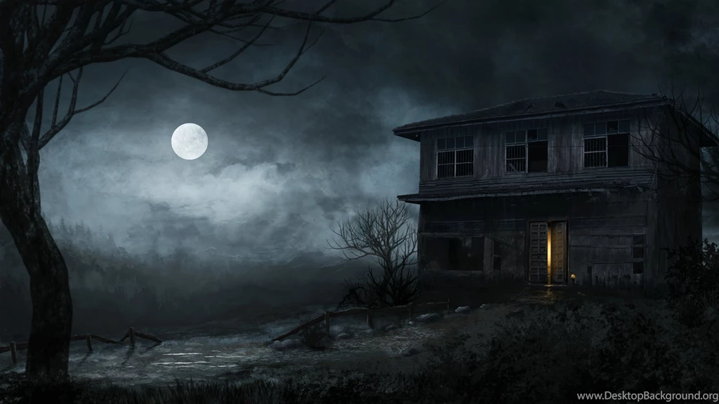Halloween, Scary, Moon, Night, Tree :: Wallpapers