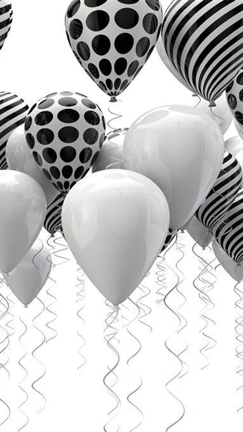 Oppo R7 Wallpaper: Black White Balloons Mobile Android Wallpapers