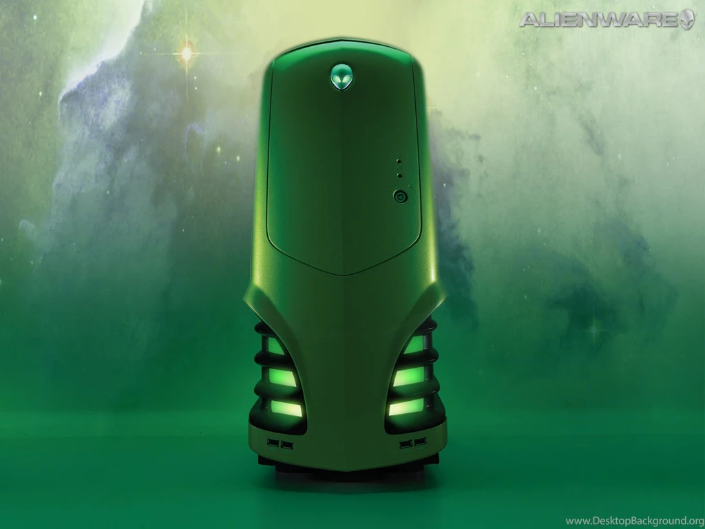 Green Alienware Computer Monitor Desktop Wallpapers