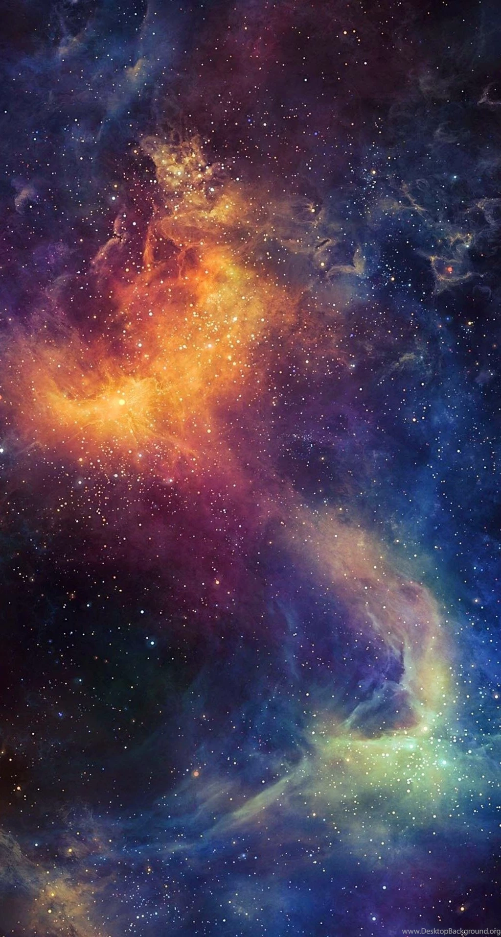 Beautiful Colored Space Nebula iPhone 6 Plus HD Wallpapers / IPod ...