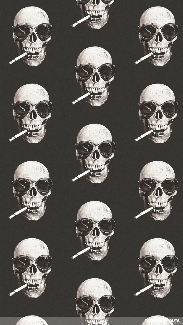Bad Ass Skull With Shaes And Smokes Android Wallpapers Black ...