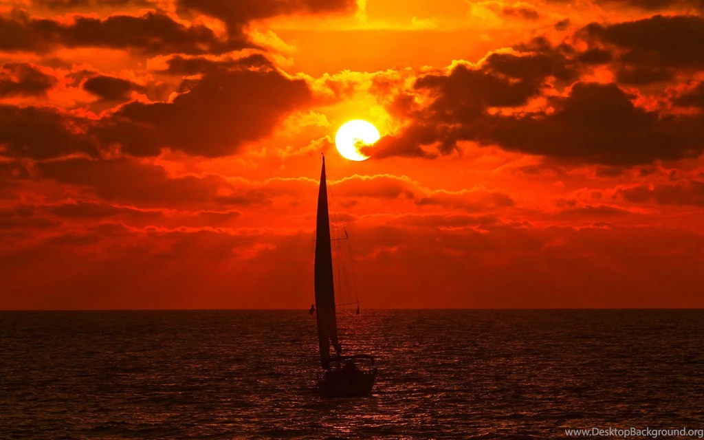 Sunsets: Sunset Sailing Ocean Golden Sky Sunsets Nature Sun Orange ...