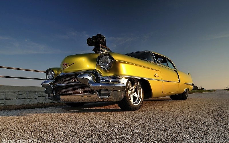 1956 Cadillac Coupe DeVille Hot Rod Rods Drag Race Racing Retro W ...