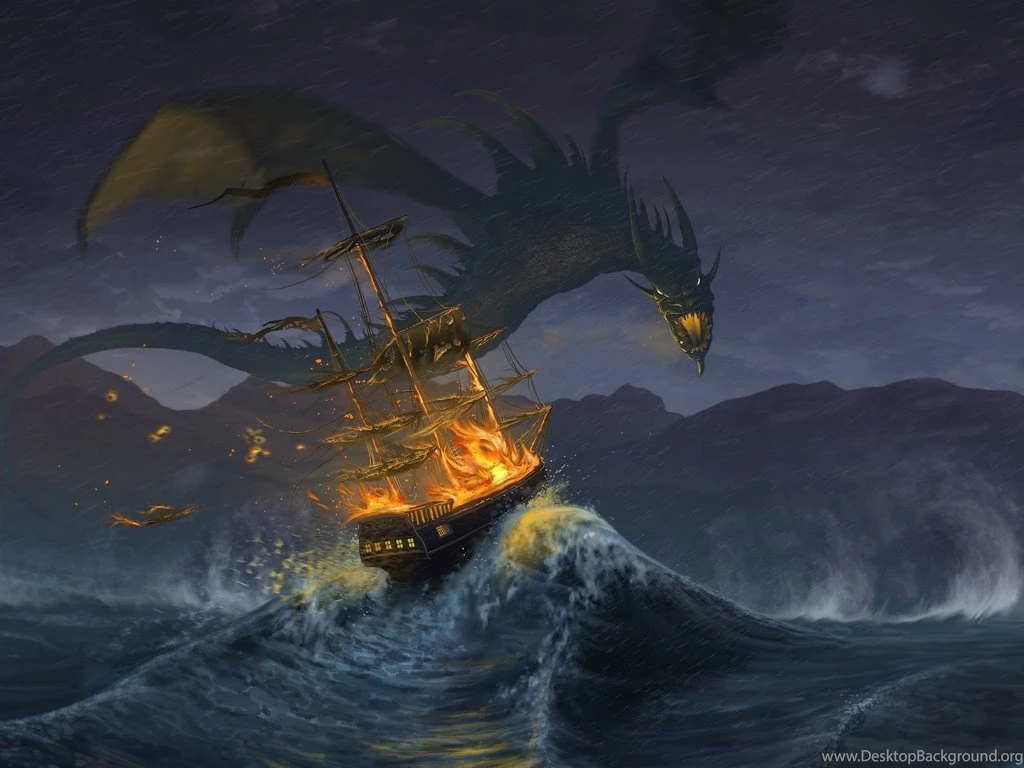 Sea Monster Wallpapers HD Sea Dragon Fire Monster   Wallpapers Z