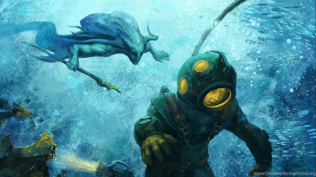 Fantasy Original Art Artistic Artwork Sea Ocean Creature Monster F ...