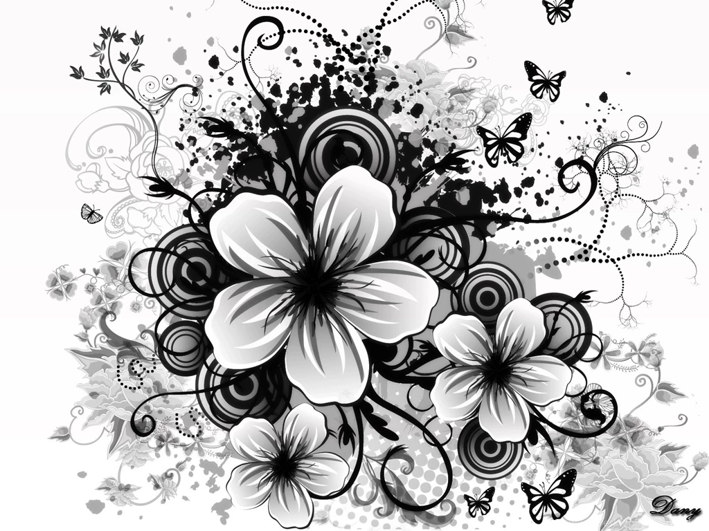 Black And White Flower Wallpapers