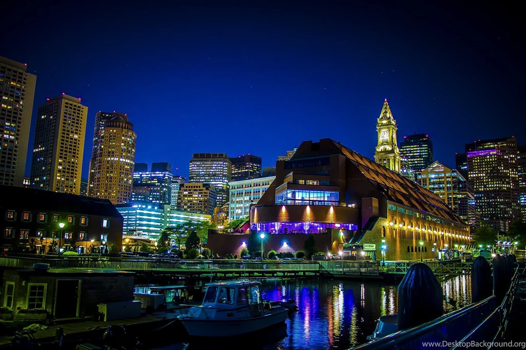 Architecture Bridges Boston BosWash Cities City Night Skyline USA ...