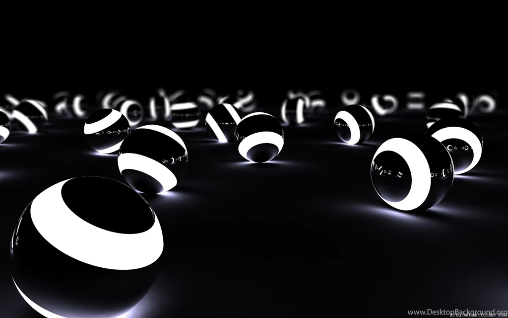 Shiny Black And White Spheres
