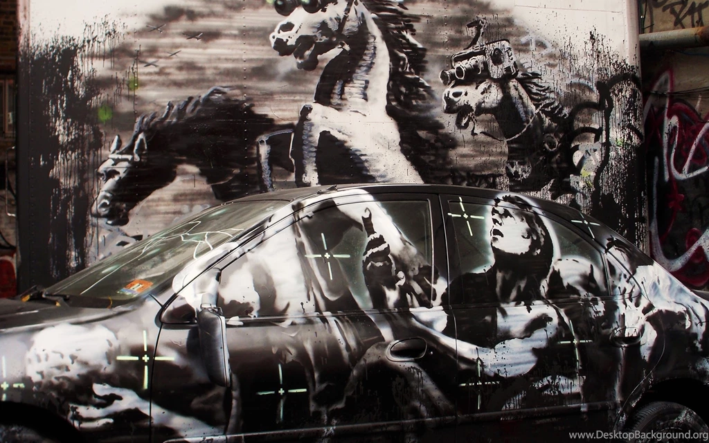 2560x1600 Banksy Crazy Horse, Banksy, Street Art, Streetart ...