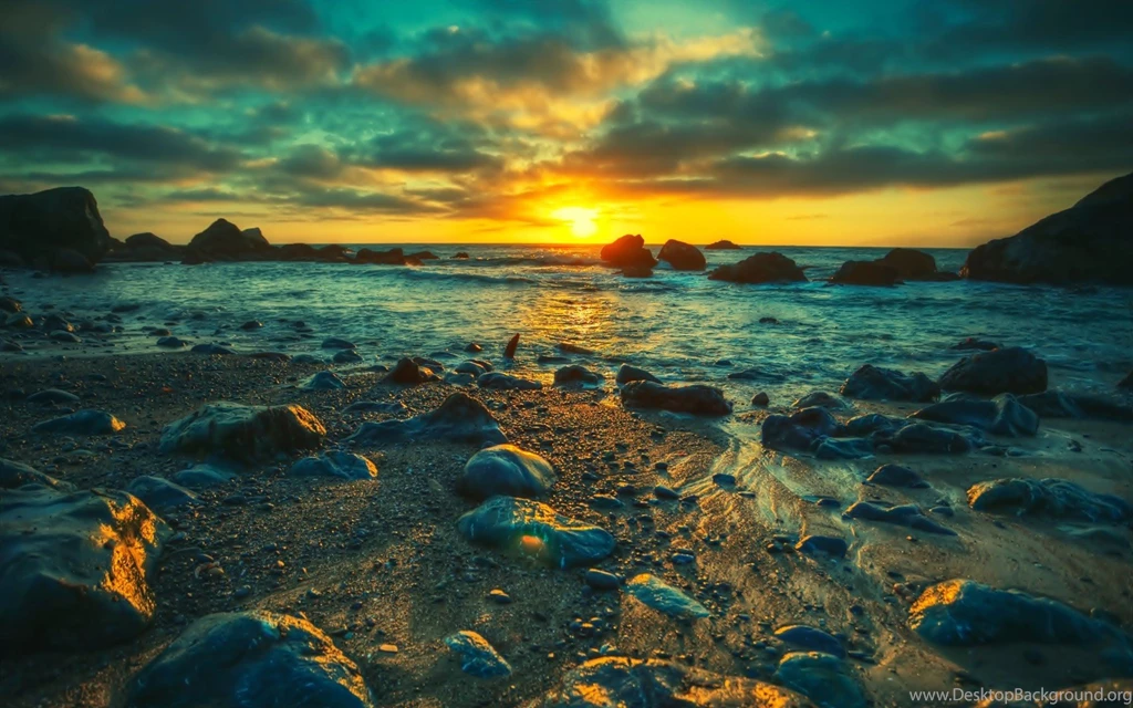 Sunset Landscapes Nature Seas Shore : Desktop And Mobile Wallpapers ...