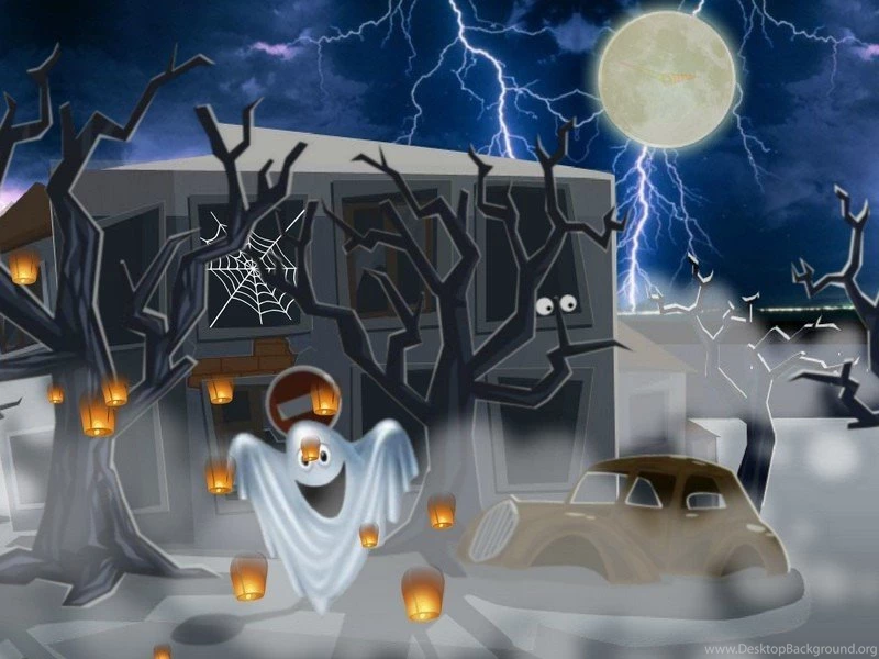Download Pumpkin Ghost House Clock Live Wallpapers – Oxycontin 20 ...