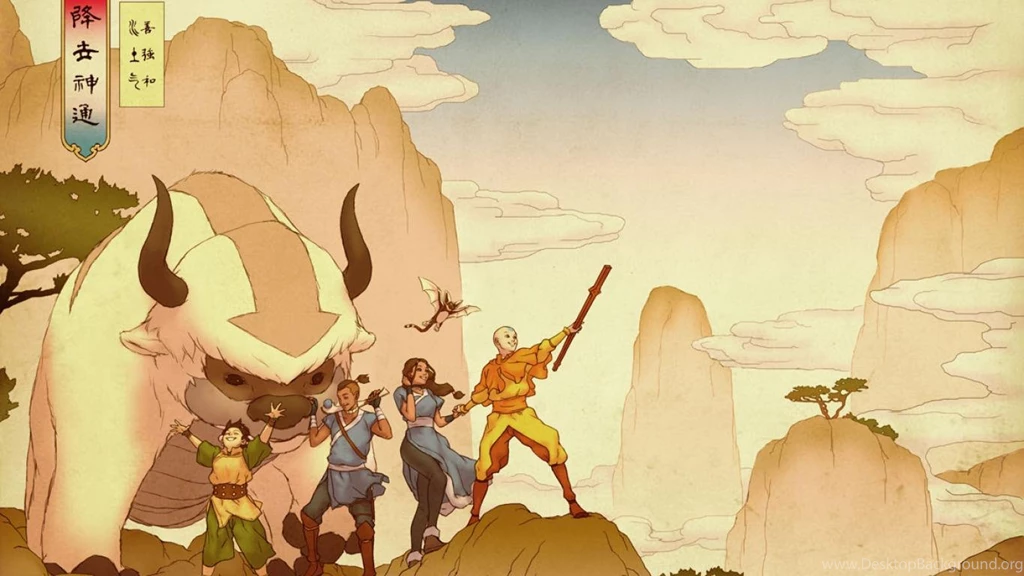 Aang Avatar The Last Airbender Katara Sokka Toph Wallpapers ...