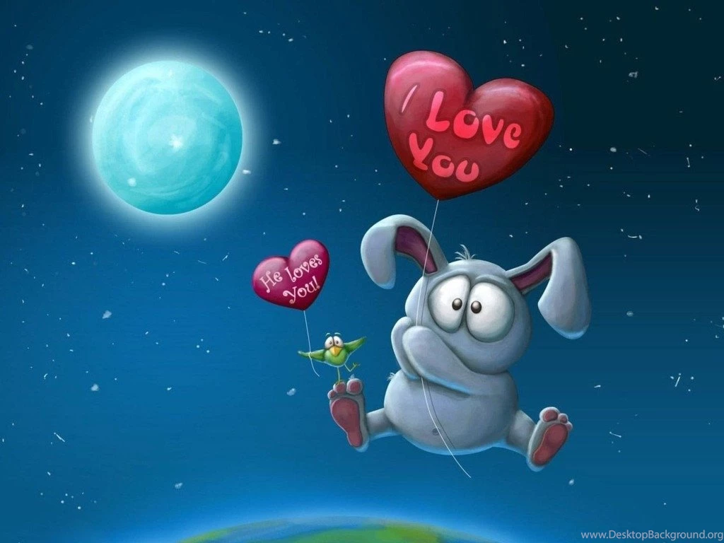 Download Cute Sayings Floating With Ballon Saying Love You ...