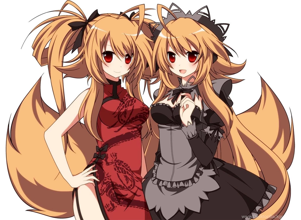 Two Cute Fox Girls (