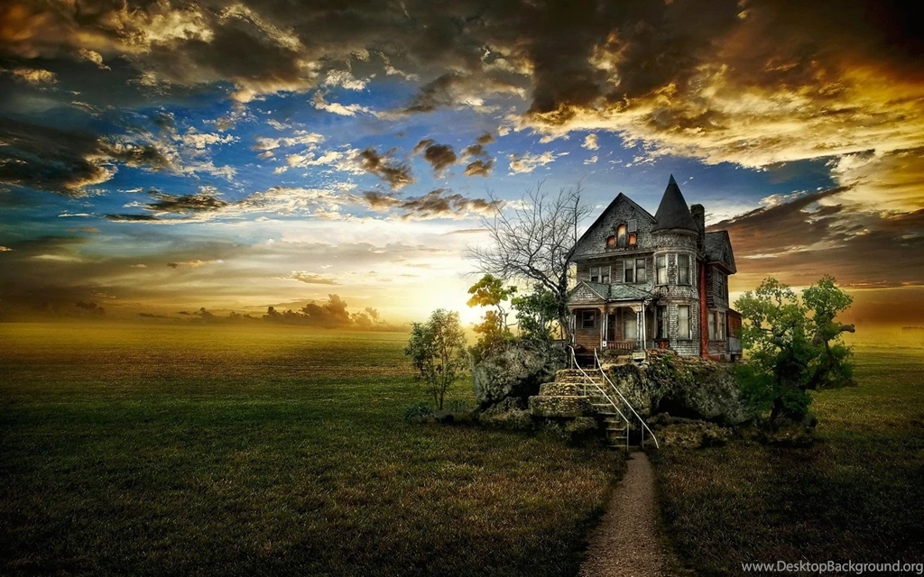 Unusual Photo Of An Abandoned House HD Desktop Wallpapers