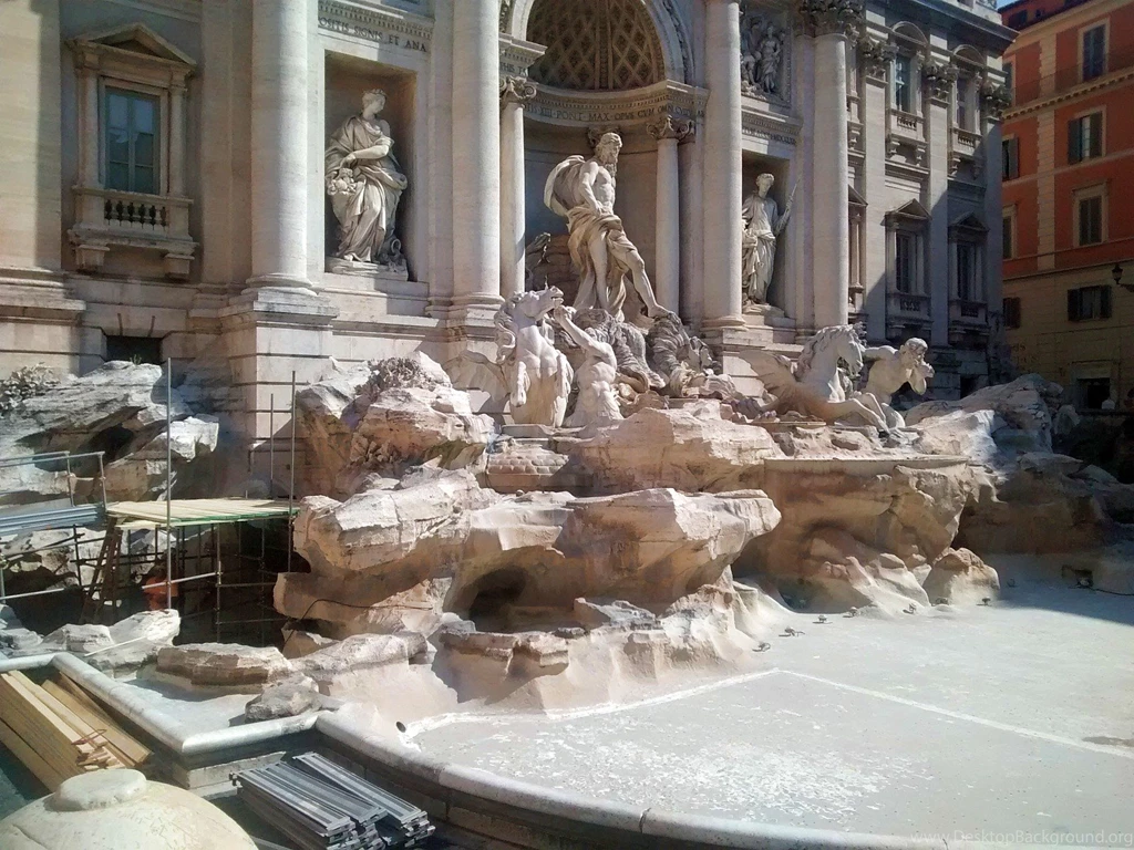 Trevi Fountain Partially Closed
