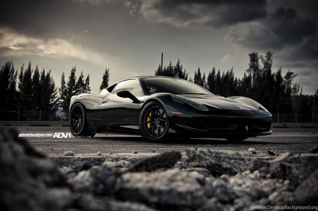 flat black ferrari wallpapers image desktop background