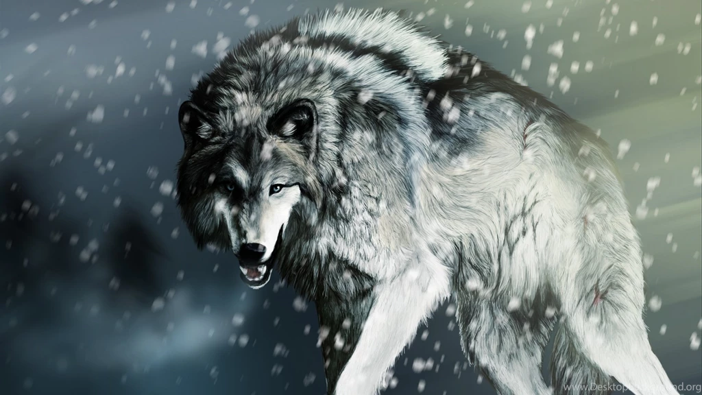 Wounded Wolf In The Winter Wallpapers